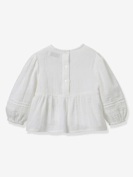 Blouse gaze de coton blanc 2 - vertbaudet enfant 