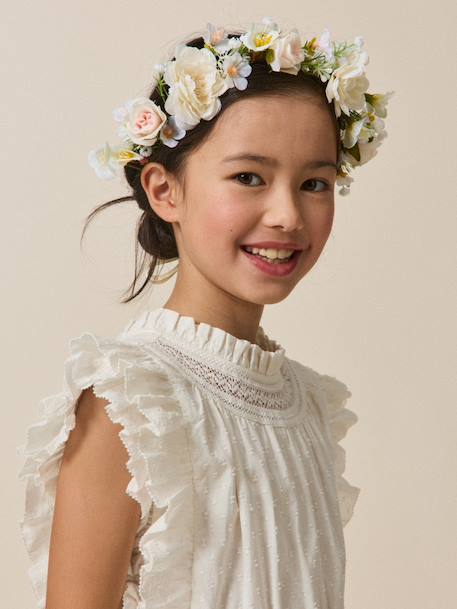 Couronne de fleur enfant écru 3 - vertbaudet enfant 