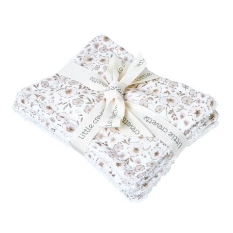 Lot de 12 lingettes lavables coton bio Ananas+Baleines+Fleurs beiges+Fleurs roses+Géométrique+Vichy vert 10 - vertbaudet enfant 