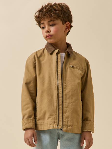 Blouson twill caramel 3 - vertbaudet enfant 