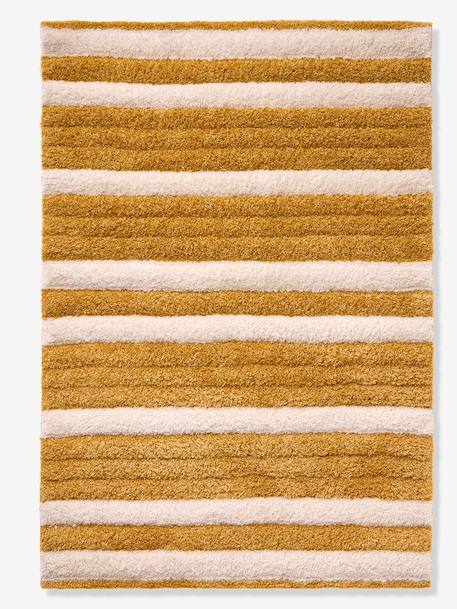 Tapis microfibres rayé rectangulaire rayé beige 3 - vertbaudet enfant 