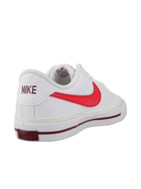 Chaussure de tennis en cuir court legacy – confort léger junior White / team red / bright crimson 4 - vertbaudet enfant 