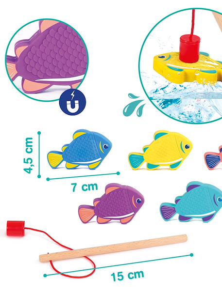 Pêche magnétique pour le bain multicolore 4 - vertbaudet enfant 