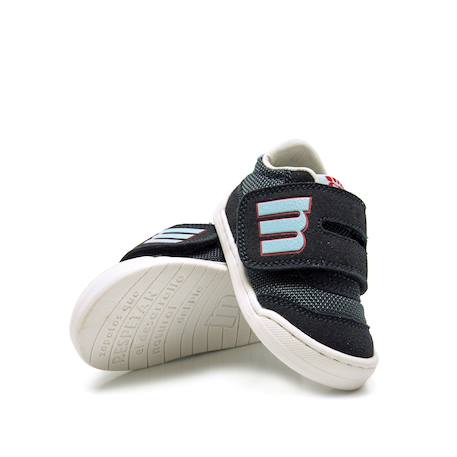 Sneakers garçon synthétique fermeture adhésive barefoot Bleu marine–pétrole+Bleu marine-turquoise+Jaune clair+Kaky+Taupe-cuir 10 - vertbaudet enfant 