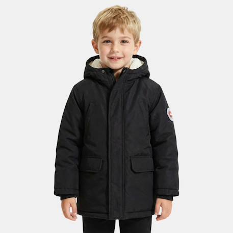 Parka garçon imprimée Kaki+Noir 6 - vertbaudet enfant 