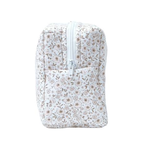 Trousse de toilette coton bio Bleu+Bois de rose+Caramel+Fleurs beiges+Vert sapin+Vichy vert 16 - vertbaudet enfant 
