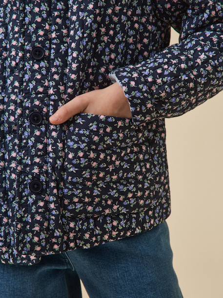 Veste fleurie bleu 9 - vertbaudet enfant 