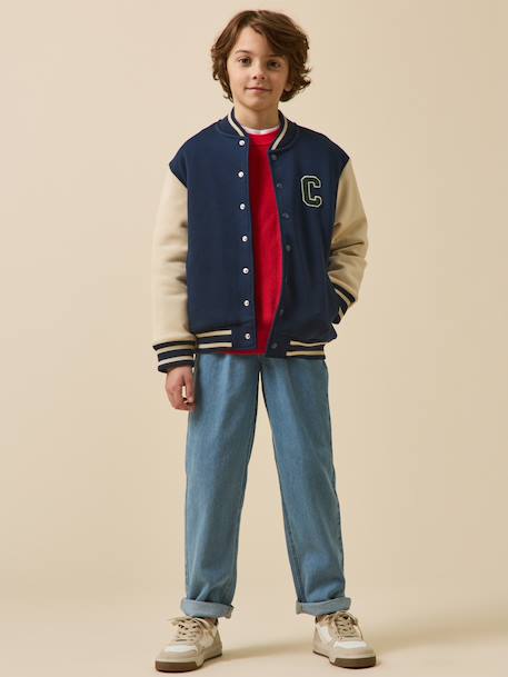 Veste Teddy style collège marine 3 - vertbaudet enfant 