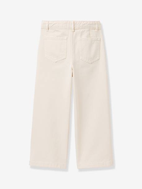 Pantalon large twill écru 2 - vertbaudet enfant 