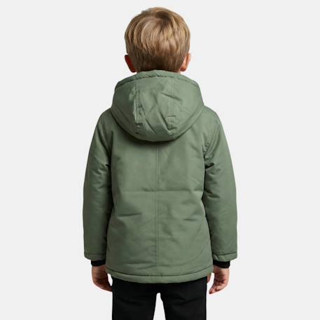 Parka garçon imprimée Kaki+Noir 2 - vertbaudet enfant 