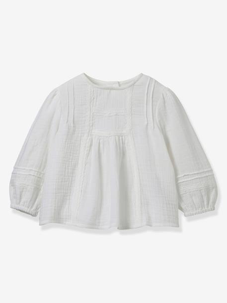 Blouse gaze de coton blanc 1 - vertbaudet enfant 