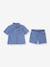Ensemble short chemise bébé denim bleu jean 1 - vertbaudet enfant 