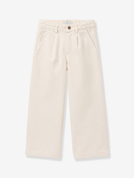 Fille-Pantalon-Pantalon large twill
