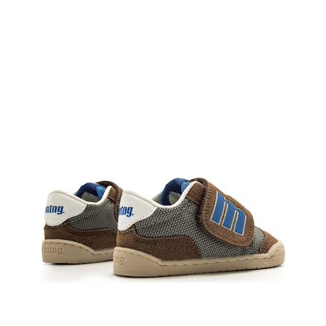 Sneakers garçon synthétique fermeture adhésive barefoot Bleu marine–pétrole+Bleu marine-turquoise+Jaune clair+Kaky+Taupe-cuir 26 - vertbaudet enfant 