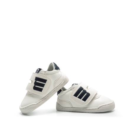 Sneakers garçon synthétique fermeture adhésive barefoot blanc-bleu marine+Blanc-bleu_marine+Blue marine 12 - vertbaudet enfant 