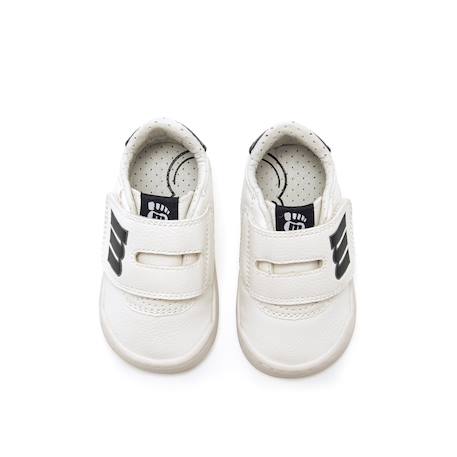 Sneakers garçon synthétique fermeture adhésive barefoot blanc-bleu marine+Blanc-bleu_marine+Blue marine 2 - vertbaudet enfant 