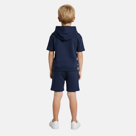 Ensemble t-shirt capuche et short garçon à imprimé Marine 2 - vertbaudet enfant 