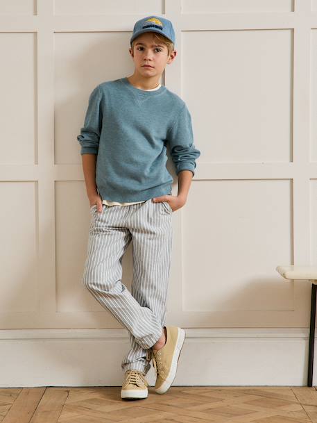 Pull sweat garçon doux bleu ardoise 3 - vertbaudet enfant 