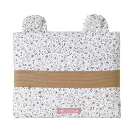 Tapis à langer de voyage coton bio Bleu+Caramel+Fleurs beiges+Vichy vert 17 - vertbaudet enfant 