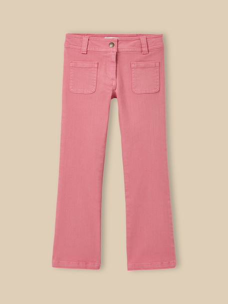 Fille-Pantalon flare  en twill