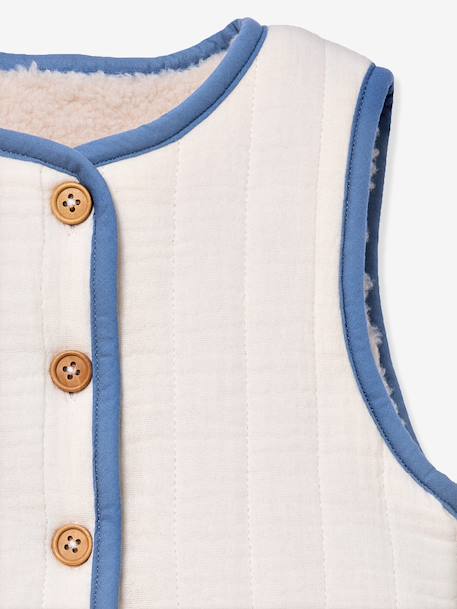 Gilet sherpa bébé sans manches écru 3 - vertbaudet enfant 