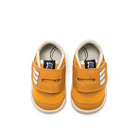 Sneakers garçon synthétique fermeture adhésive barefoot Bleu marine–pétrole+Bleu marine-turquoise+Jaune clair+Kaky+Taupe-cuir 14 - vertbaudet enfant 