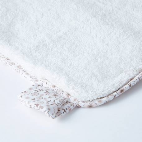 Tapis à langer de voyage coton bio Bleu+Caramel+Fleurs beiges+Vichy vert 16 - vertbaudet enfant 