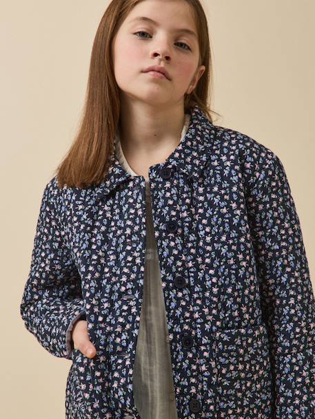 Veste fleurie bleu 2 - vertbaudet enfant 