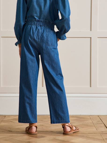 Pantalon ceinture denim denim brut 6 - vertbaudet enfant 