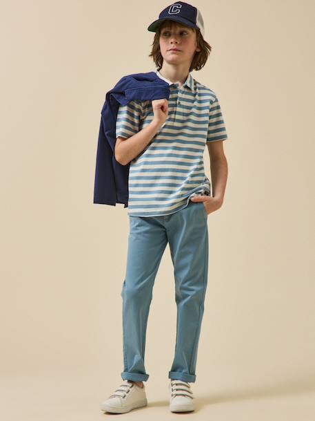 Pantalon chino bleu ardoise 4 - vertbaudet enfant 