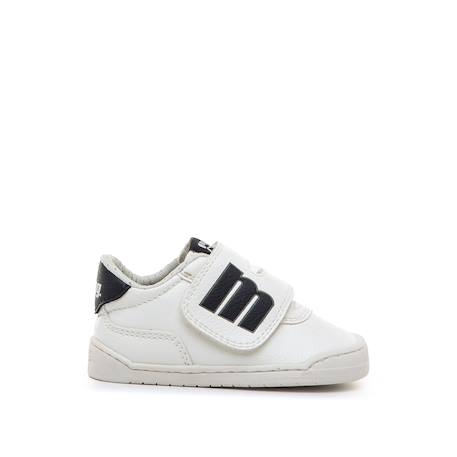 Sneakers garçon synthétique fermeture adhésive barefoot blanc-bleu marine+Blanc-bleu_marine+Blue marine 1 - vertbaudet enfant 