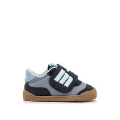 Chaussures-Chaussures bébé 17-26-Sneakers garçon synthétique fermeture adhésive barefoot