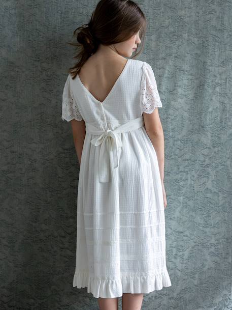 Robe longue fille blanc 6 - vertbaudet enfant 