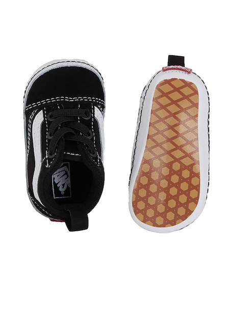 Basket old skool en cuir– unisexe junior – style intemporel Noir 3 - vertbaudet enfant 