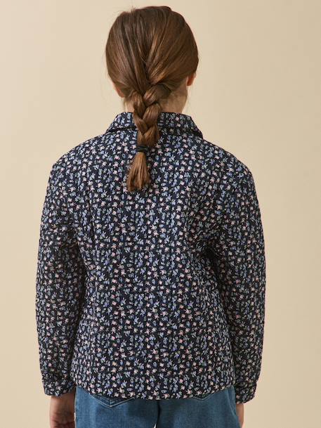 Veste fleurie bleu 3 - vertbaudet enfant 