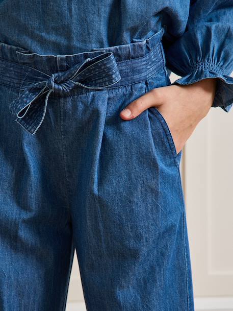 Pantalon ceinture denim denim brut 4 - vertbaudet enfant 