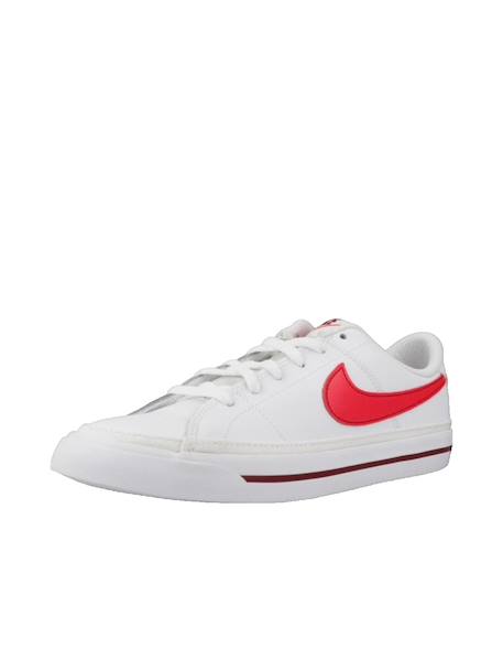 Chaussure de tennis en cuir court legacy – confort léger junior White / team red / bright crimson 3 - vertbaudet enfant 