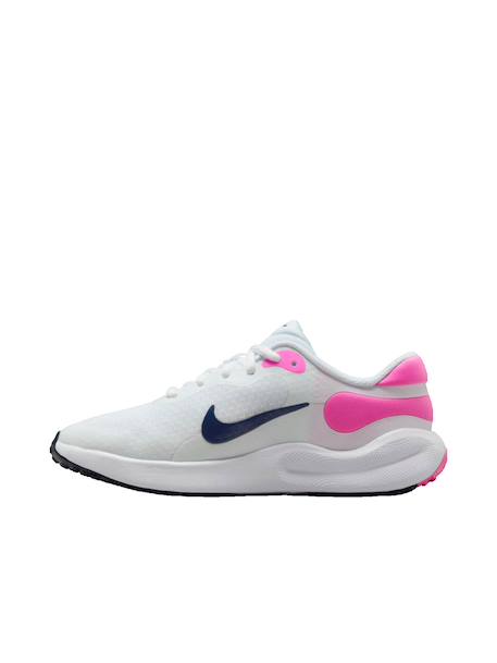 Chaussures de running légères revolution 7 – confort et maintien enfant Blanc/playful pink/midnight navy 2 - vertbaudet enfant 