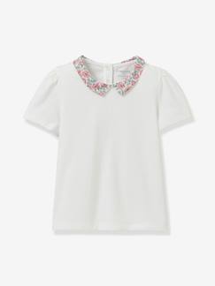 -Tee shirt col habillé coton bio