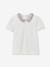 Tee shirt col habillé coton bio rose clair 1 - vertbaudet enfant 