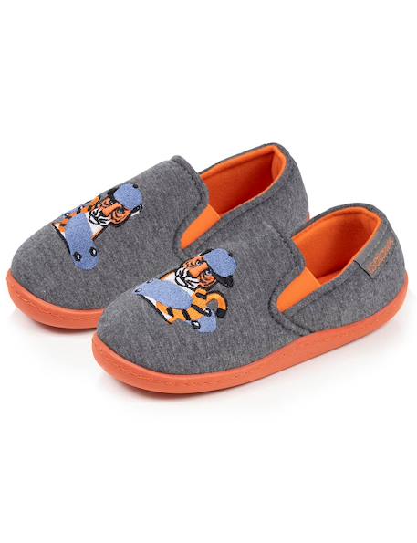 Chaussons mocassins jersey, maintien du pieds, semelle légère, souple Gris chiné 6 - vertbaudet enfant 
