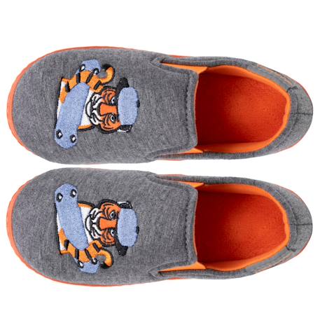 Chaussons mocassins jersey, maintien du pieds, semelle légère, souple Gris chiné 2 - vertbaudet enfant 