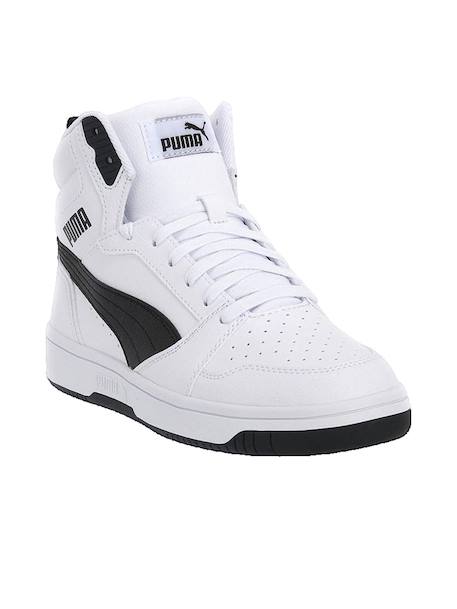 Basket haute rebound v6 mid – confort et style enfant Blanc - noir 1 - vertbaudet enfant 