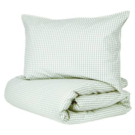 Parure de lit percale coton bio Arc-en-ciel+Beige+Caramel+Forêt+Petit buis+Pois+Sable+Sapins+Vert+Vert sauge 32 - vertbaudet enfant 