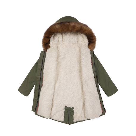 Parka longue à capuche   2-16 ans  rock & love Kaki 5 - vertbaudet enfant 