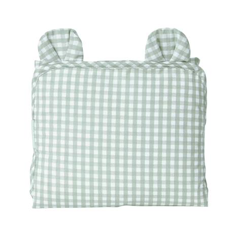 Tapis à langer de voyage coton bio Bleu+Caramel+Fleurs beiges+Vichy vert 18 - vertbaudet enfant 