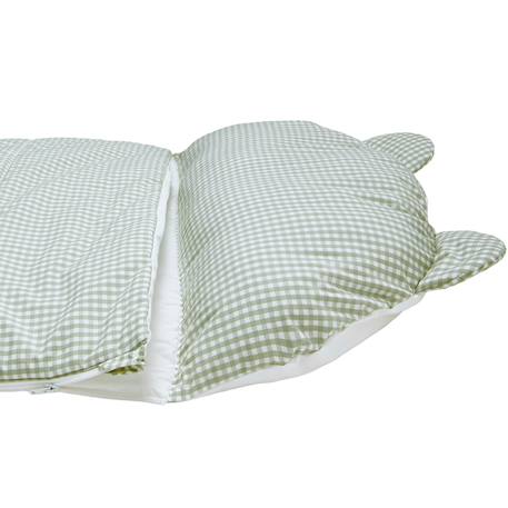 Sac de couchage coton bio Bleu+Fleurs beiges+Vichy vert 16 - vertbaudet enfant 