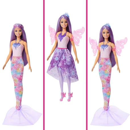 Poupée fantaisie 3 en 1 barbie Multicolore 4 - vertbaudet enfant 