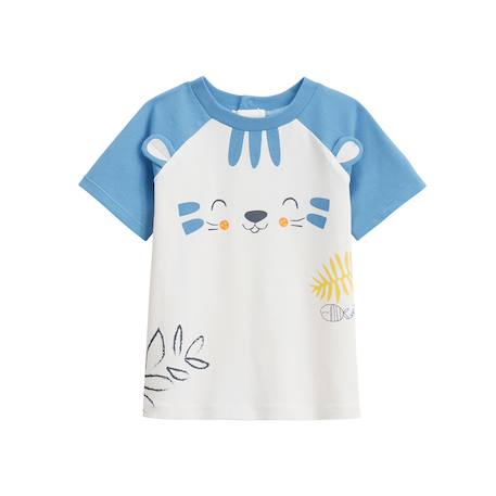 Pyjama enfant manches courtes biscarosse Ecru 5 - vertbaudet enfant 