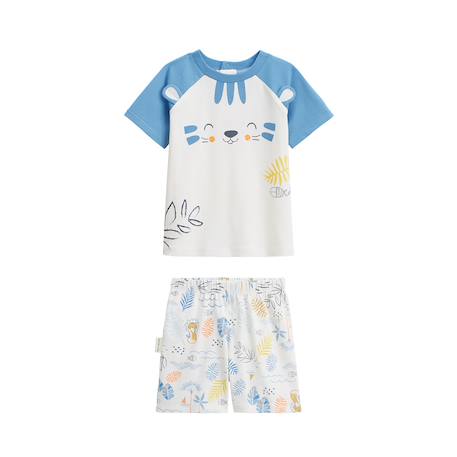 Pyjama enfant manches courtes biscarosse Ecru 2 - vertbaudet enfant 